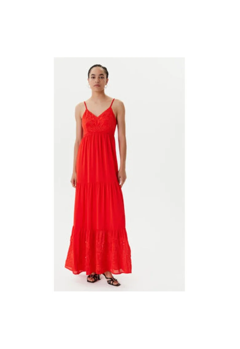Rochie de vara dama  242-ROUBI, Poliester, Rosu, Rosu