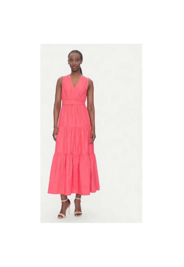Rochie de vara dama  251-RASKA, Bumbac/Poliester, Roz, Roz