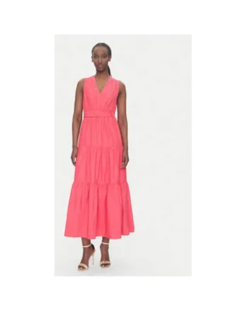 Rochie de vara dama  251-RASKA, Bumbac/Poliester, Roz, Roz