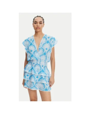 Rochie de vara dama  JESS, Viscoza, Albastru, Albastru