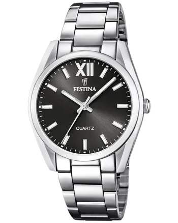 Ceas quartz de otel inoxidabil Boyfriend, Argintiu