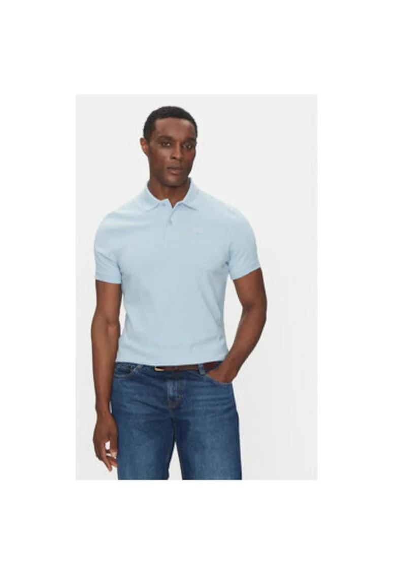 Tricou Polo barbati  MML0358BL32, Bumbac, Albastru deschis, Albastru deschis