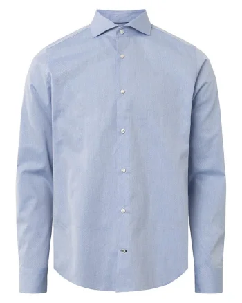 Camasa regular fit cu maneca lunga si material texturat