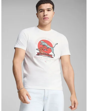 Tricou de bumbac cu decolteu la baza gatului, Alb/Coral