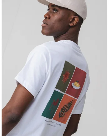 Tricou cu decolteu la baza gatului Akron, Alb optic
