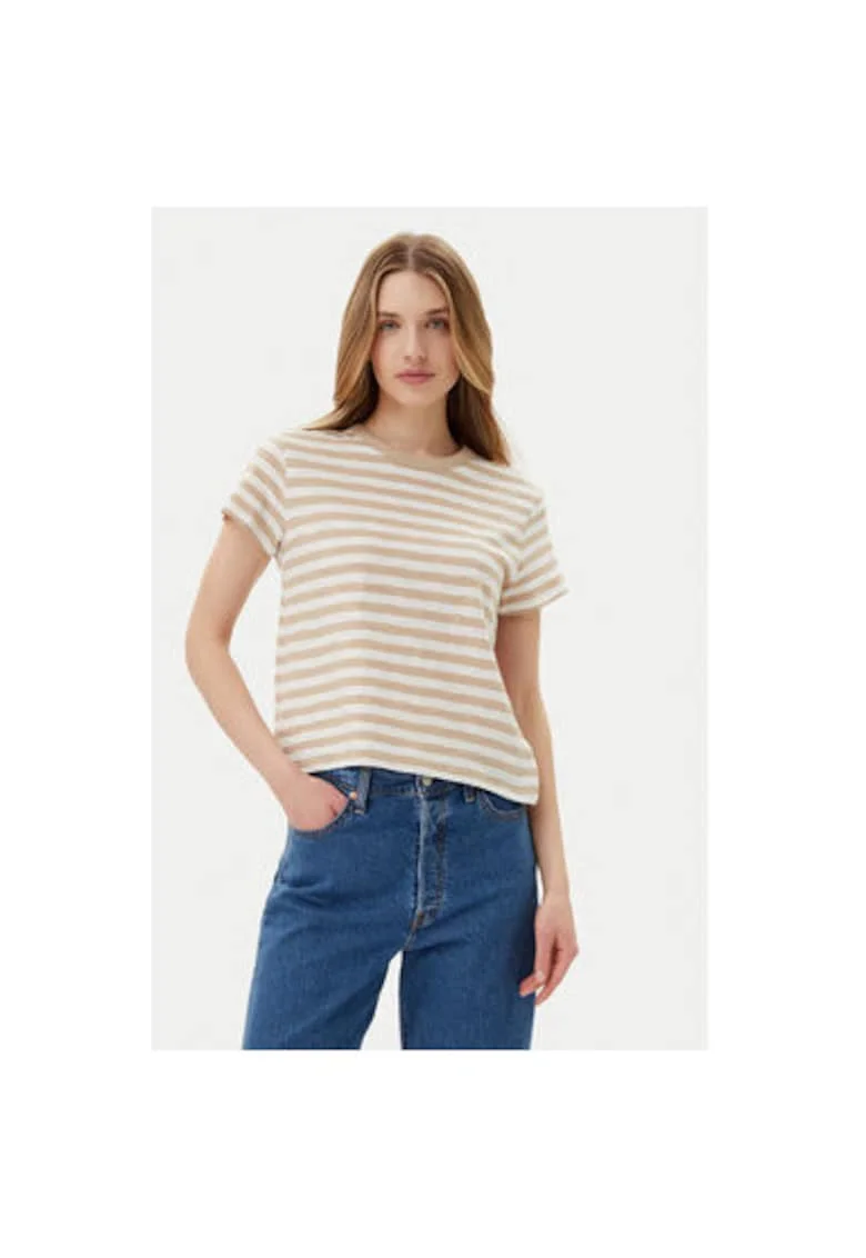 Tricou dama  723661-01, Bumbac, Bej, Bej