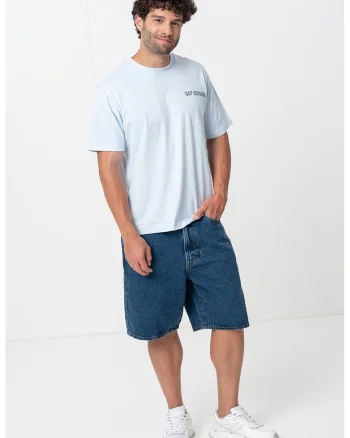 Tricou cu imprimeu logo, Albastru pastel