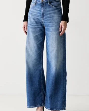 Guess blugi wide leg pentru femei BELLFLOWER