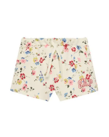 Pantaloni dama,  imprimeu floral, bumbac, alb