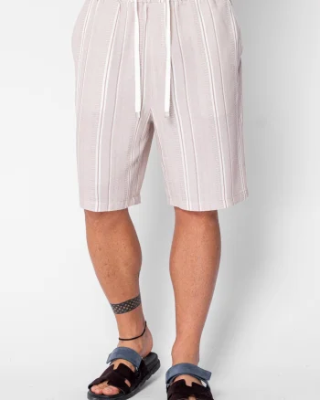 Pantaloni scurti cu dungi Beige