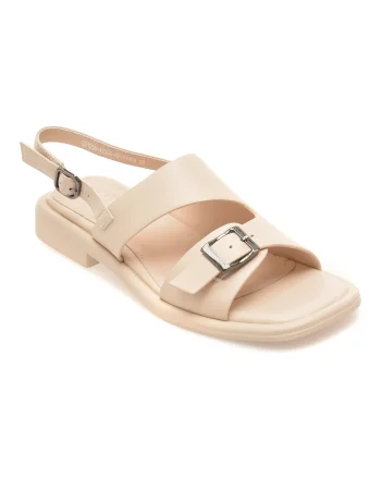 Sandale EPICA bej, LD1258, din piele naturala