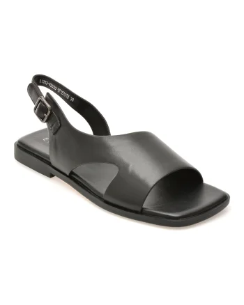 Sandale EPICA negre, A1353, din piele naturala