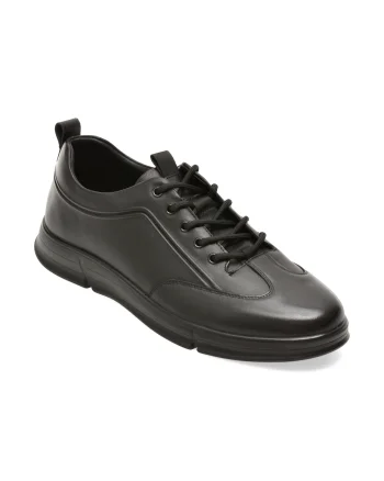Pantofi sport OTTER negri, 651912, din piele naturala