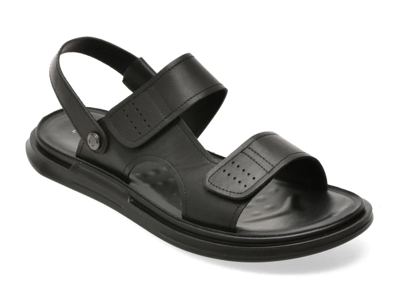 Sandale EPICA negre, 36701, din piele naturala