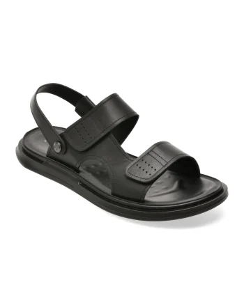 Sandale EPICA negre, 36701, din piele naturala