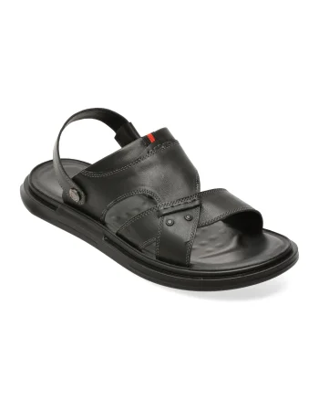 Sandale EPICA negre, 36709, din piele naturala