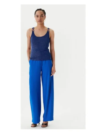 Pantaloni dama,  MORGAN-242-PBIRD 1018 SAFIR poliester, albastru, Albastru