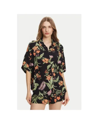 Camasa dama  ERJWT03680, Viscoza, Negru, Negru