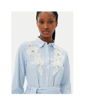 Camasa stil rochie dama  511FD15026, Poliester/Bumbac, Albastru deschis, Albastru deschis