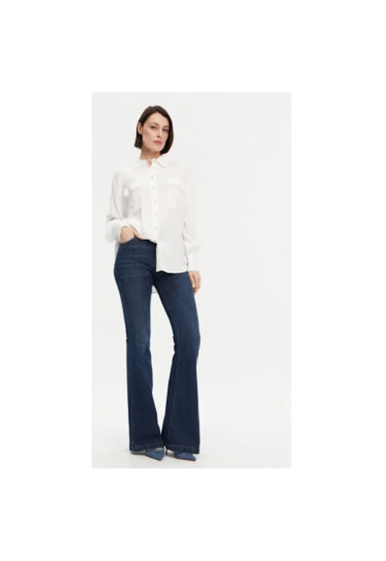 Camasa dama  53-7006, Viscoza/Rayon, Alb, Alb