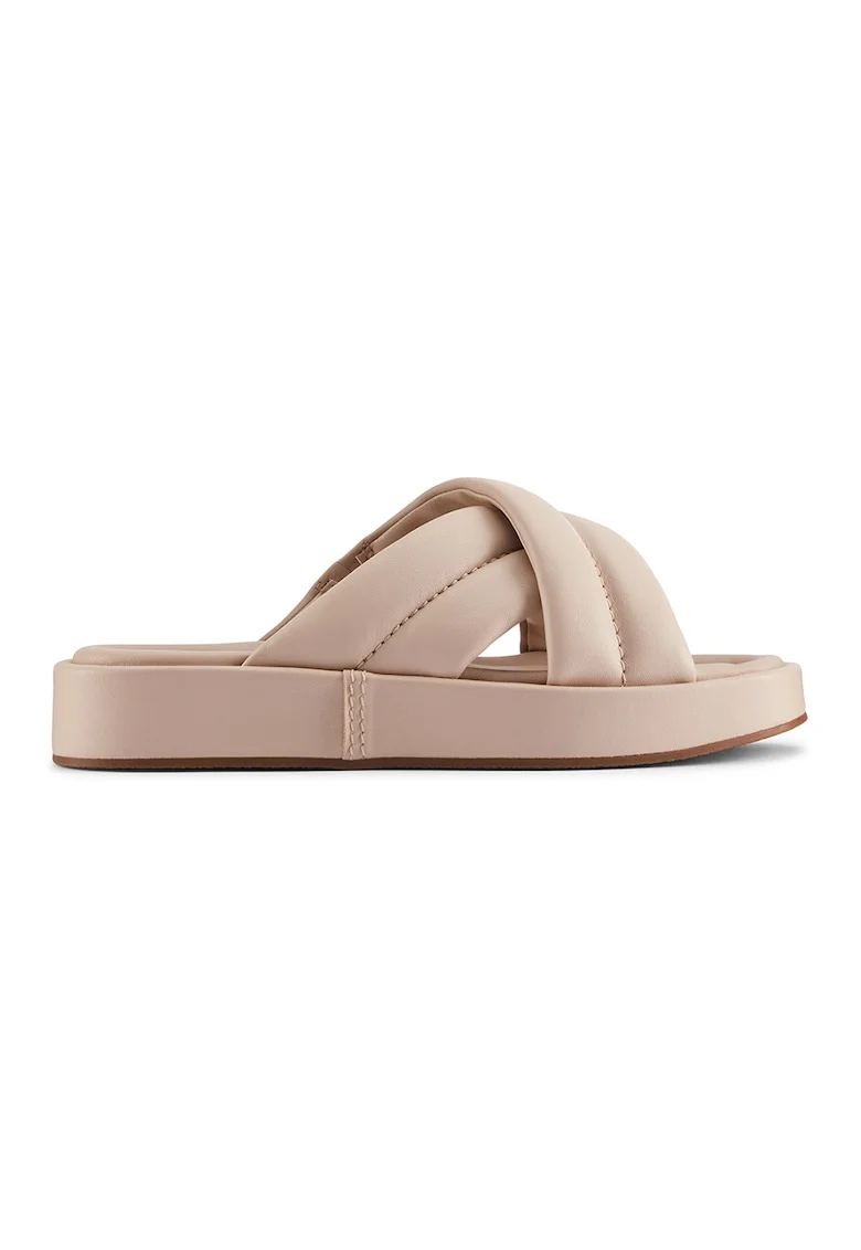 Papuci de piele Alda, Roz
