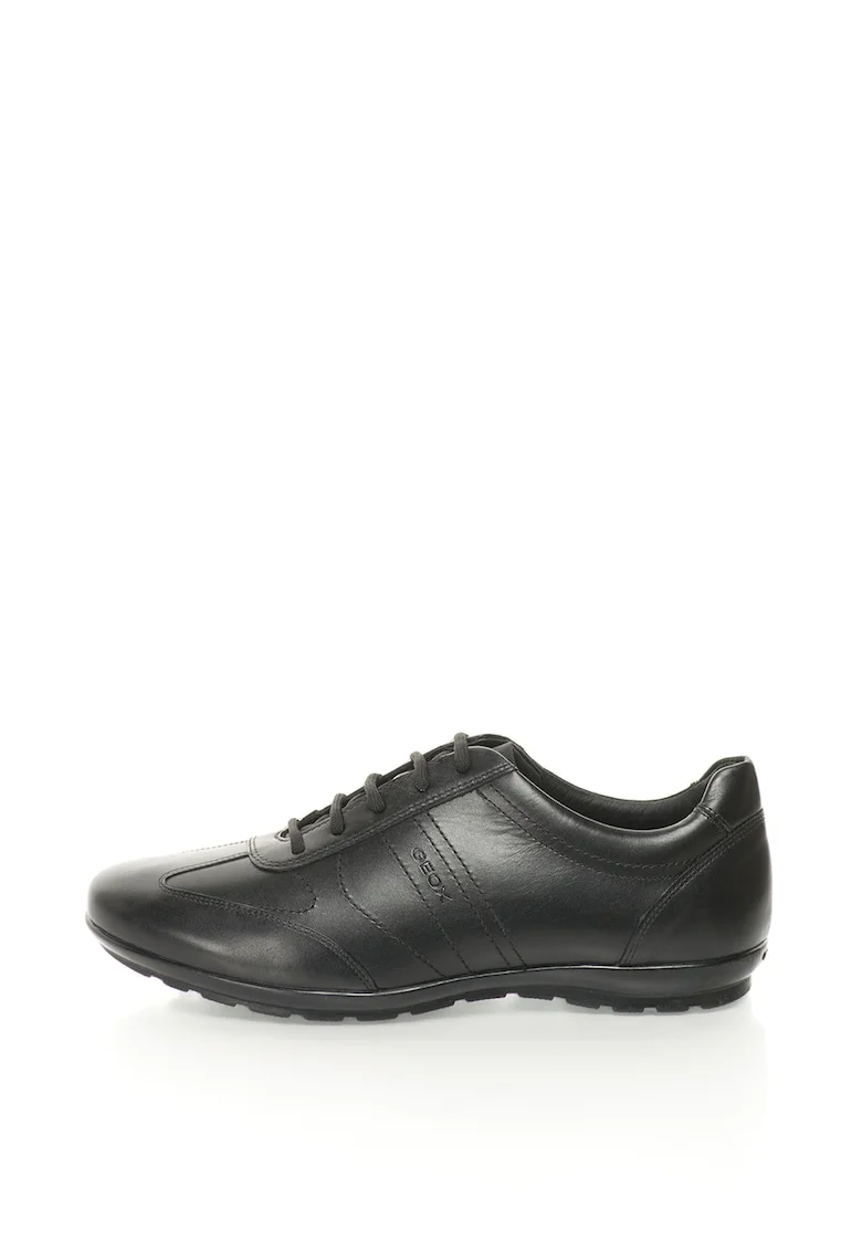 Pantofi casual de piele cu limba de plasa Symbol, Negru