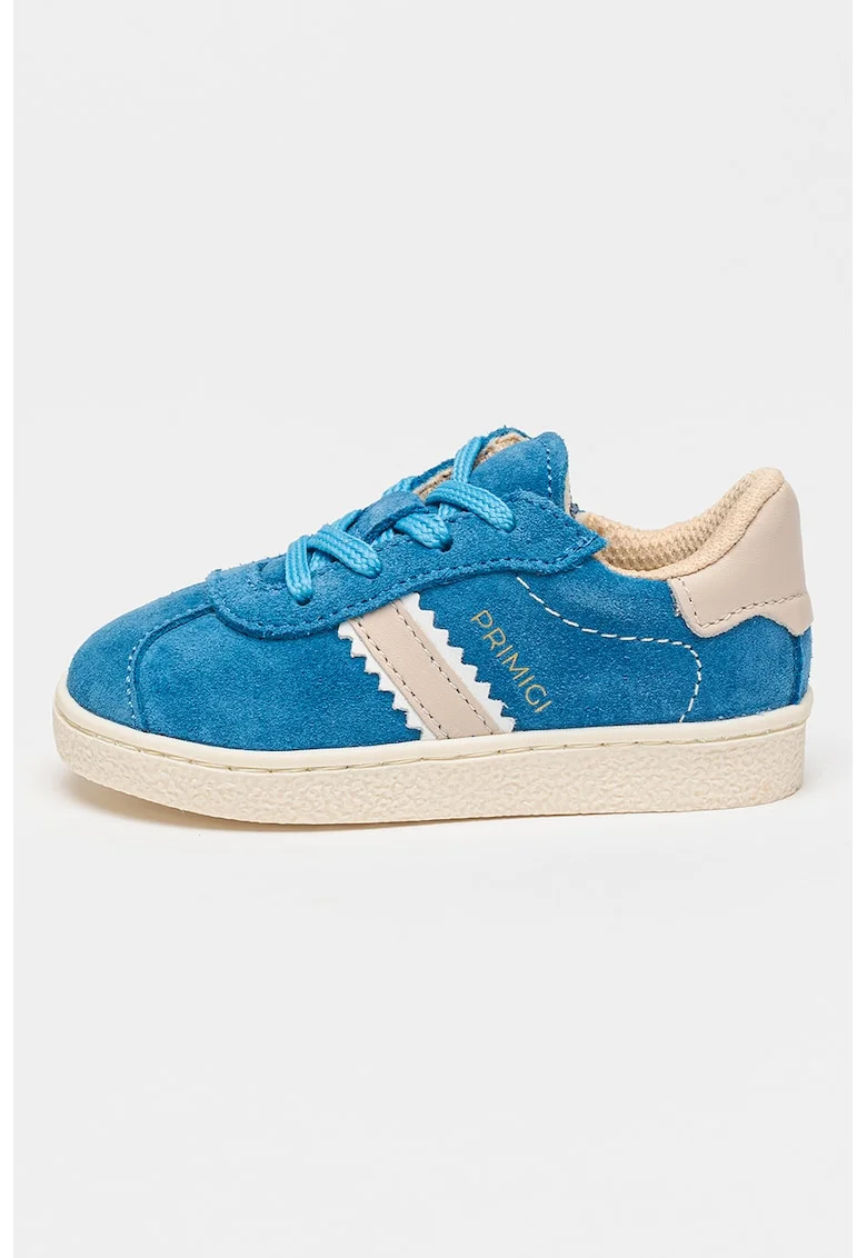 Pantofi sport low-cut de piele intoarsa, Albastru pastel