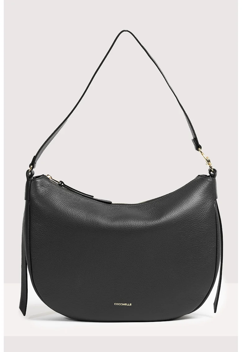 Geanta din piele cu bareta de umar C-Easy, Negru