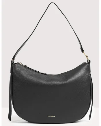 Geanta din piele cu bareta de umar C-Easy, Negru