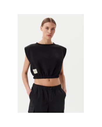 Top dama  156031, Bumbac/Poliester, Negru, Negru