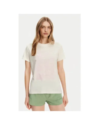 Tricou dama  ERJZT05911-WBS0, Bumbac, Ecru, Ecru
