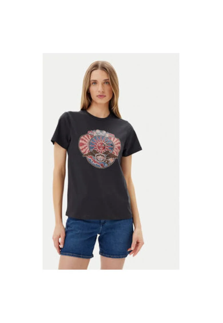 Tricou dama  112362563, Bumbac, Negru, Negru