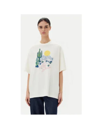 Tricou dama Levi S, A4924-0082, Bumbac, Alb, Alb