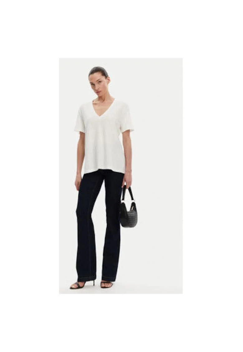 Tricou dama  53-2148, In/Bumbac, Alb, Alb
