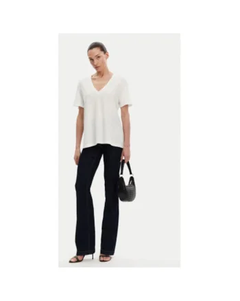Tricou dama  53-2148, In/Bumbac, Alb, Alb