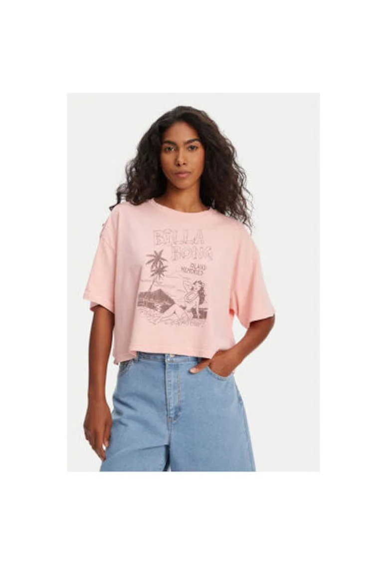 Tricou dama  EBJZT00427, Bumbac, Corai, Coral