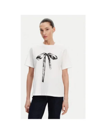 Tricou dama  53-2117, Bumbac, Alb, Alb