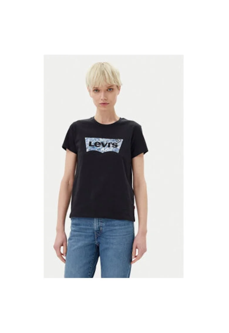 Tricou dama Levi S, 17369-2930, Bumbac, Negru, Negru