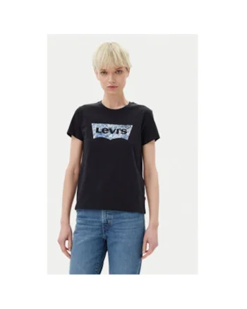 Tricou dama Levi S, 17369-2930, Bumbac, Negru, Negru
