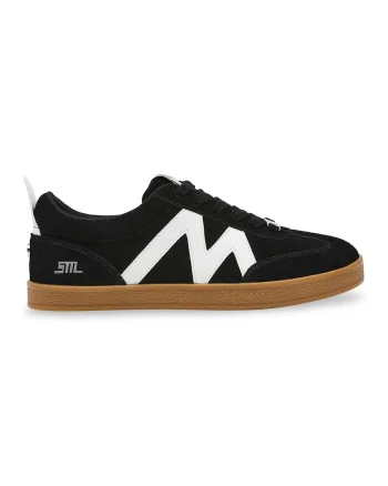 Pantofi sport Degree cu garnituri din piele intoarsa, Alb/Negru