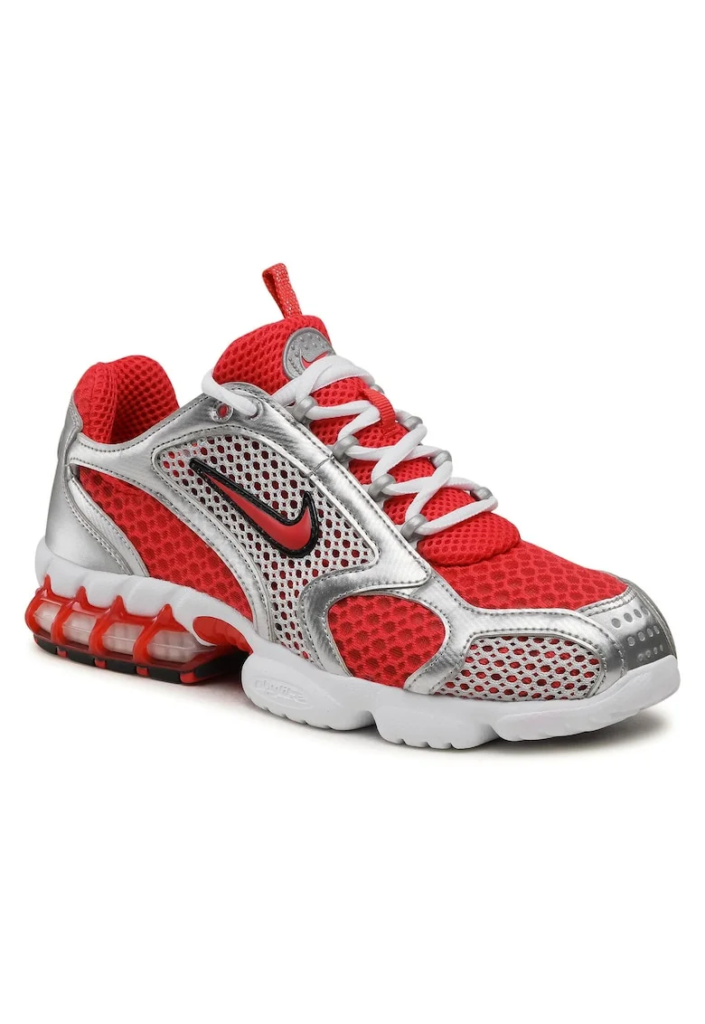 Pantofi sport barbati, CJ1288,  Textil, 42.5 EU, Rosu/Argintiu, Rosu/Argintiu