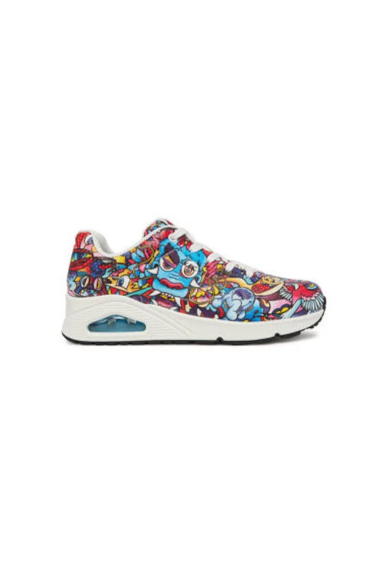 Pantofi sport dama, 177973,  Piele ecologica, Multicolor