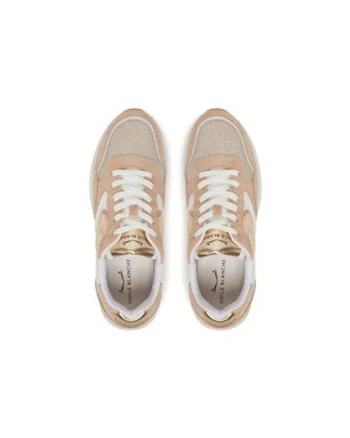 Pantofi sport dama, 2018651,  Piele naturala, 35 EU, Bej/Alb, Alb/Bej