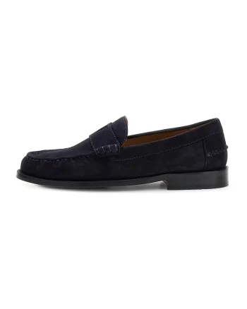 Pantofi loafer din piele intoarsa, Albastru ultramarin