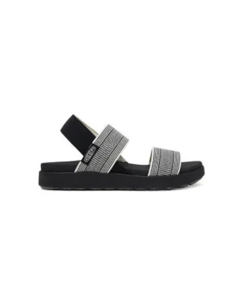 Sandale dama, 1030142,  Textil, 37 EU, Alb/Negru, Alb/Negru