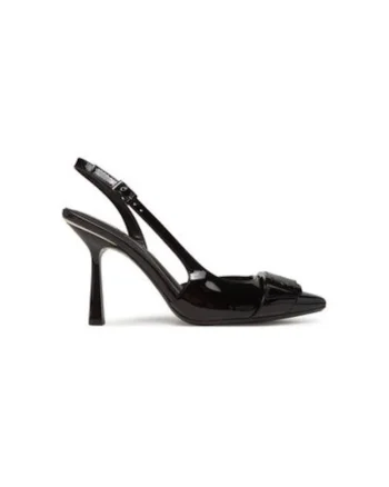 Sandale dama, K1533900,  Piele ecologica, Negru