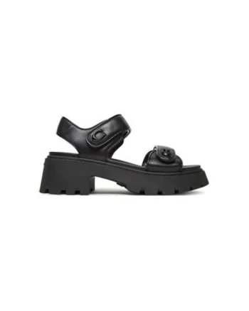 Sandale dama, CAR57,  Piele naturala, Negru