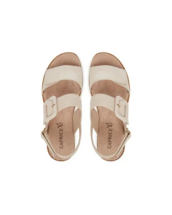 Sandale dama, 9-28753-42,  Piele naturala, Alb, Alb