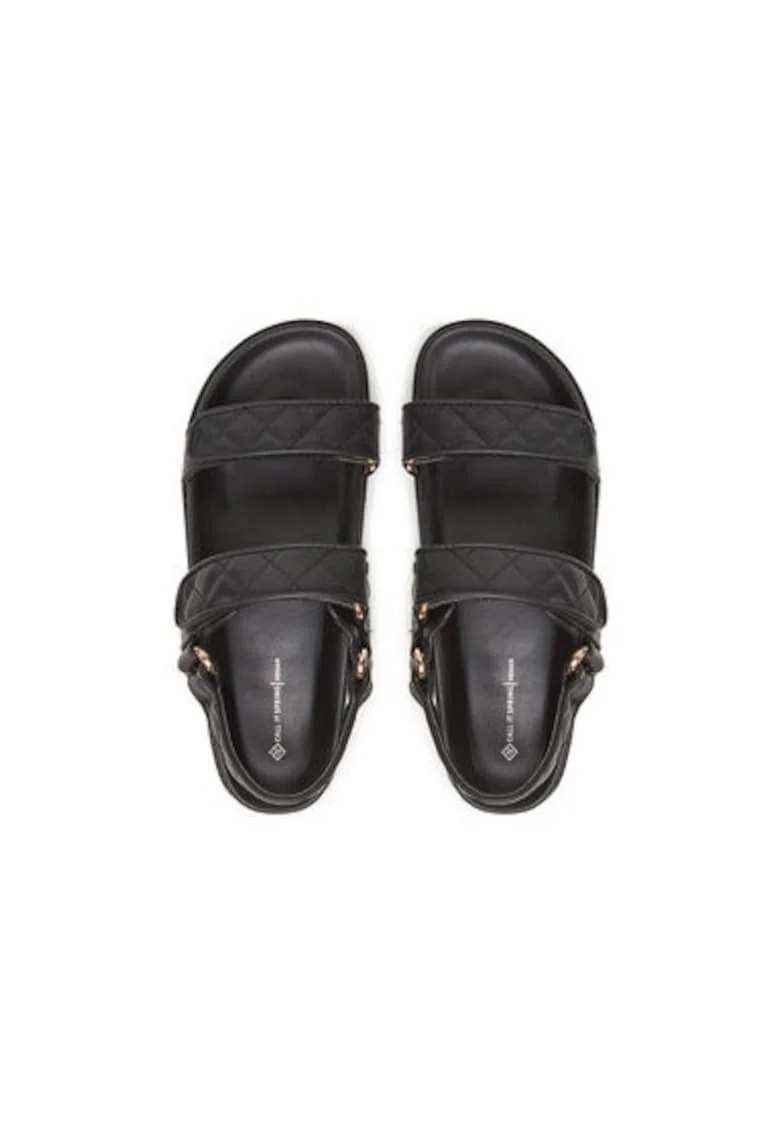 Sandale dama, 13953130,  Piele ecologica, Negru