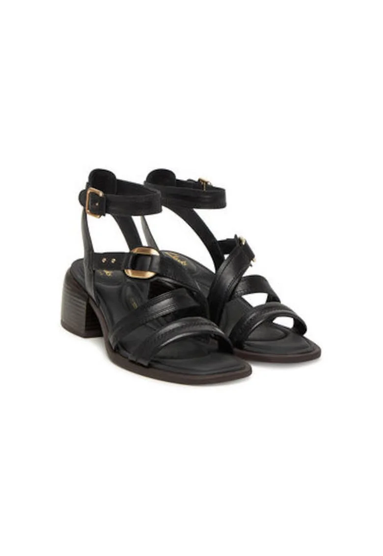 Sandale dama, 26181243,  Piele naturala, Negru